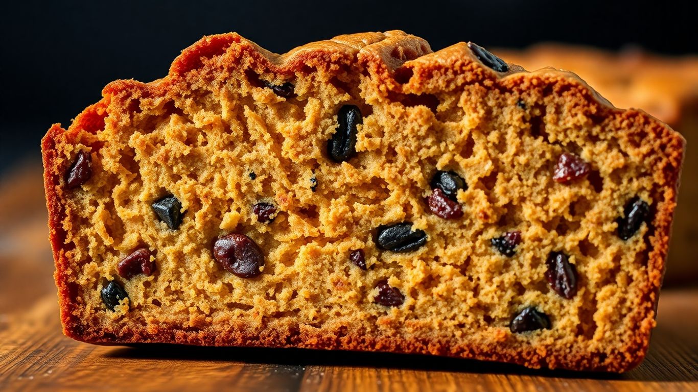 Slice of delicious paleo banana bread with moist texture.