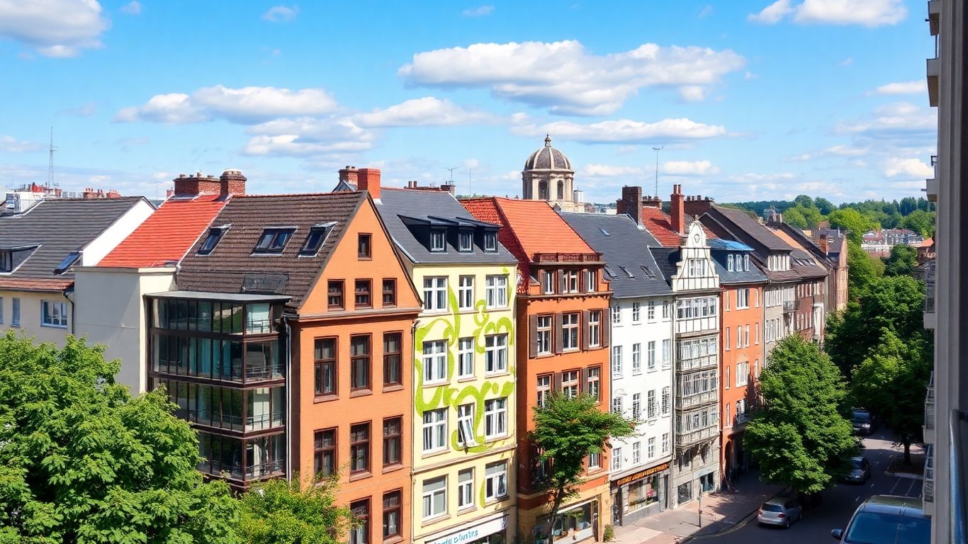 Mannheim Stadtbild mit Unterkünften und Gebäuden