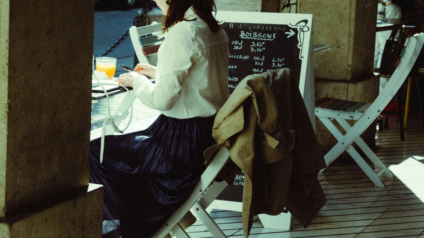 a person painting a picture