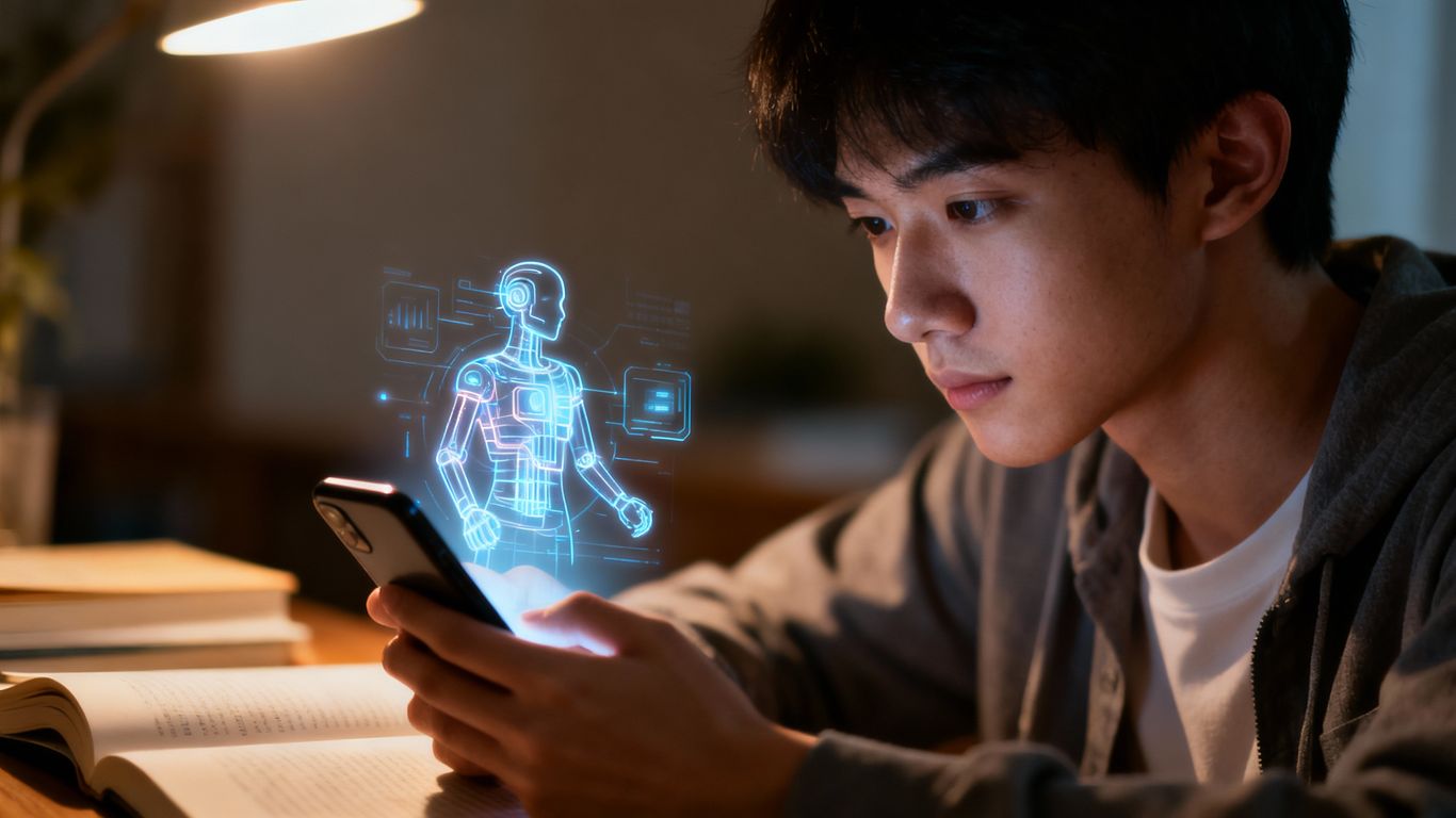 Smartphone AI interface for self-study