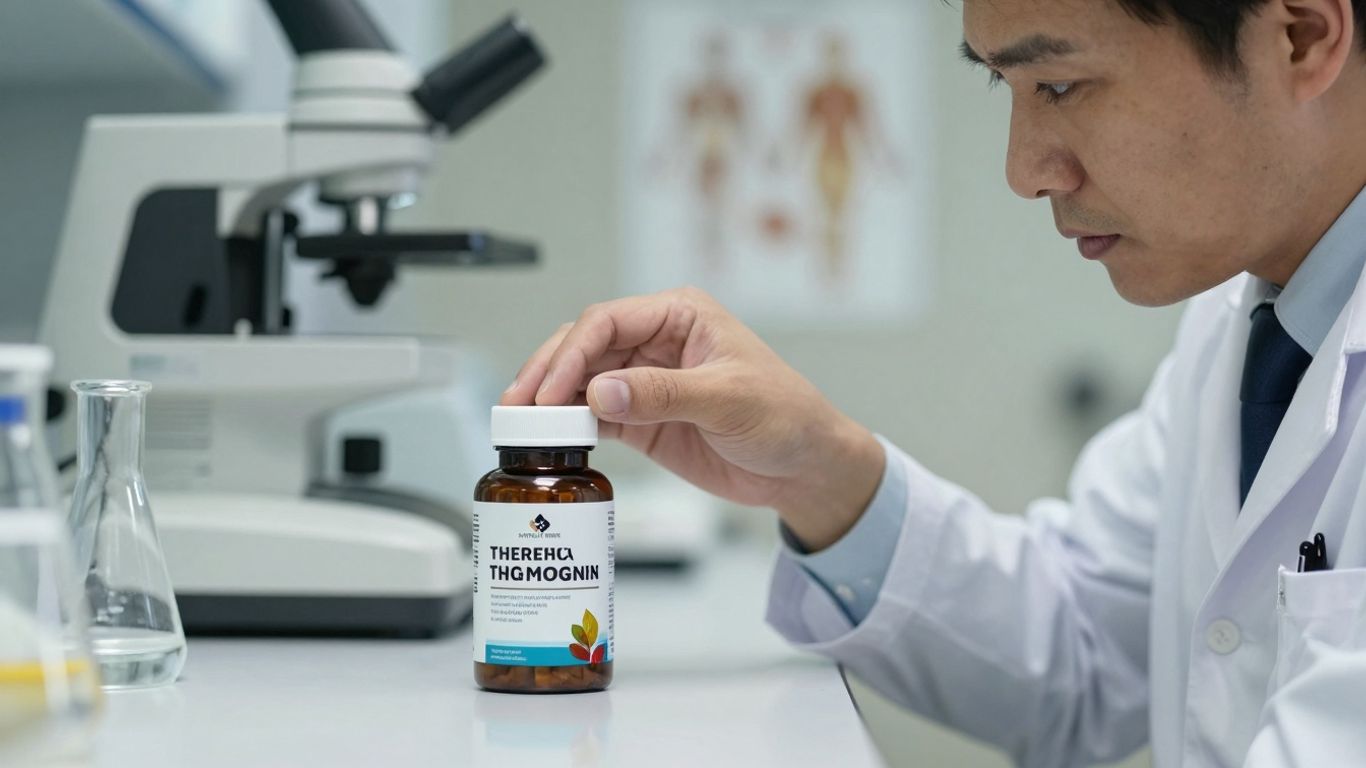 Médico avalia suplementos termogênicos em consultório.