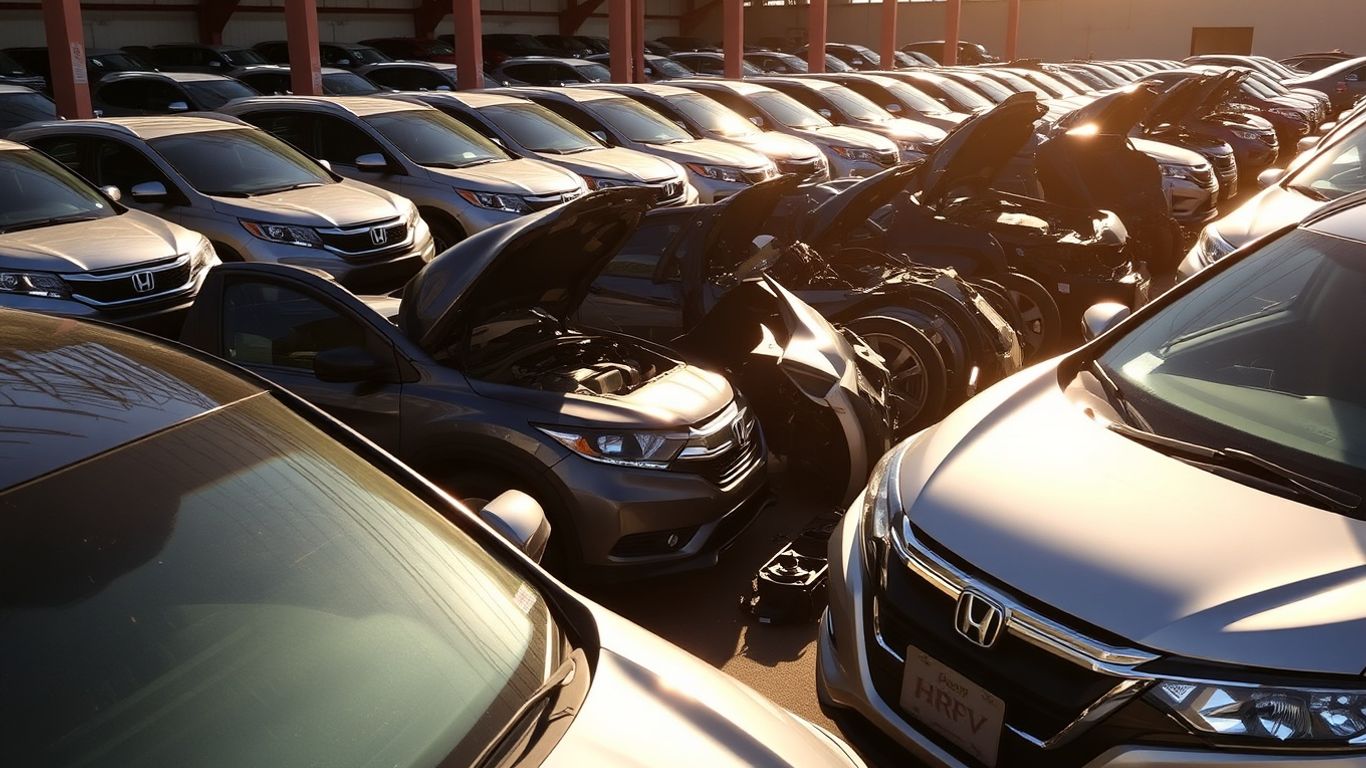 Honda HRV parts in a salvage yard