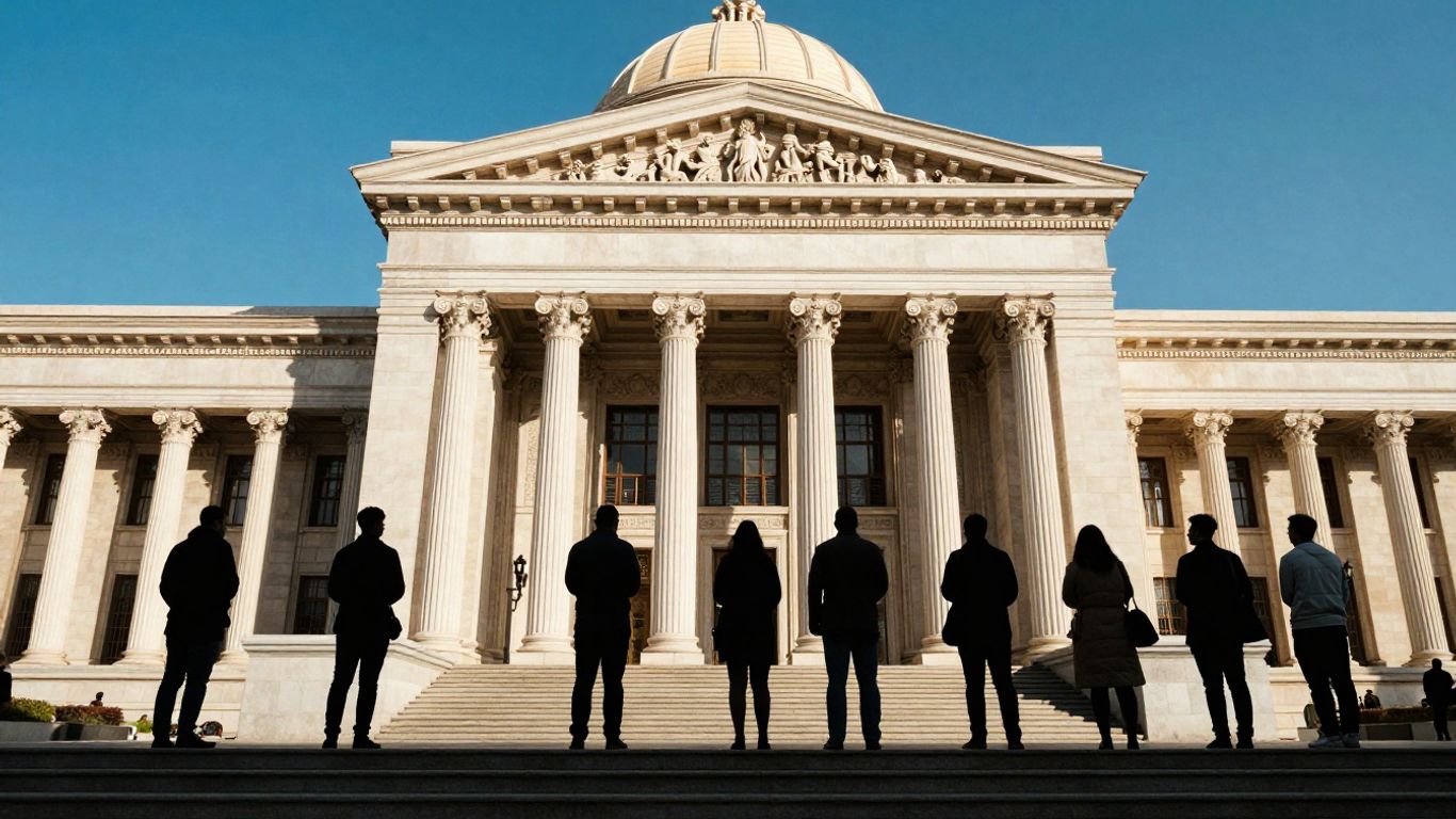 Clădirea legislativului, simbol al democrației.