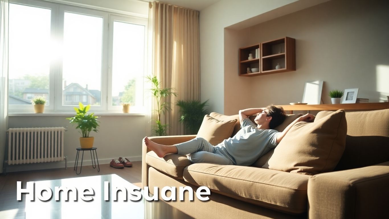 Persona relajada en un apartamento seguro y acogedor.