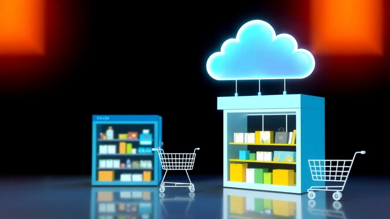 Digital storefront with cloud integration for e-commerce.