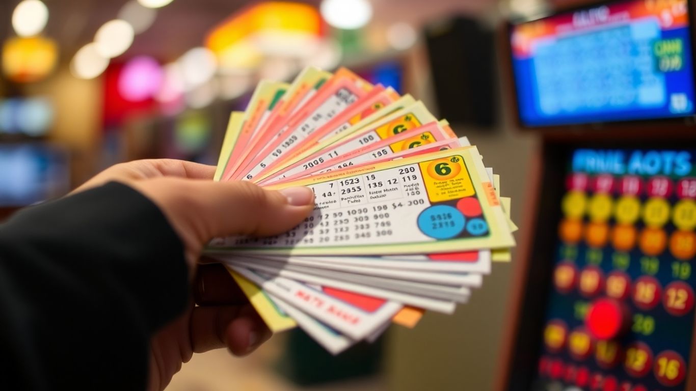 ภาพถ่ายสลากกินแบ่งหลายใบวางซ้อนกัน