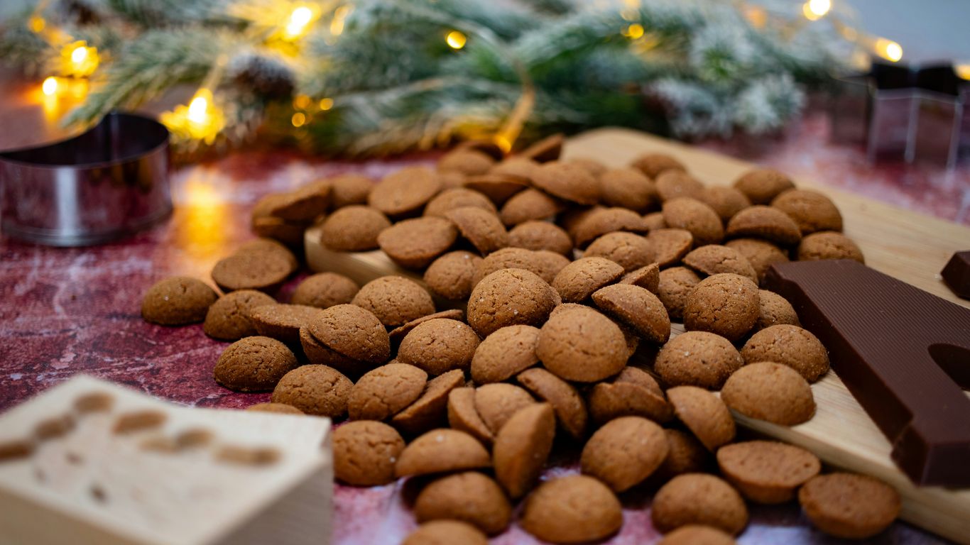 a pile of dog treats sitting on top of a table