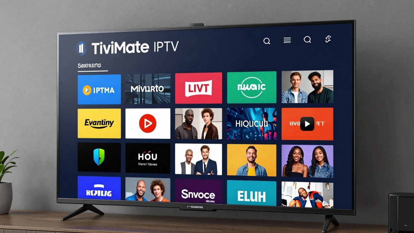 Interface TiviMate sur une Smart TV Samsung.