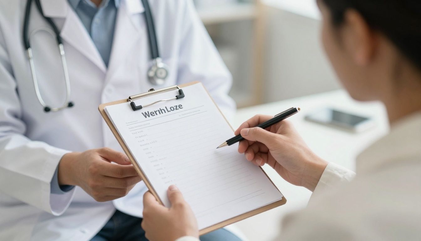 Doctor discussing prescription weight loss medication with a patient.