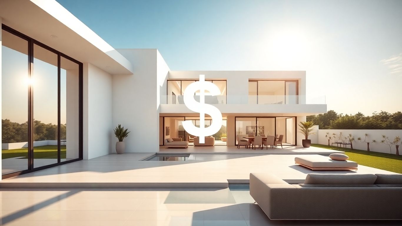 Modern portuguese villa with financial elements.