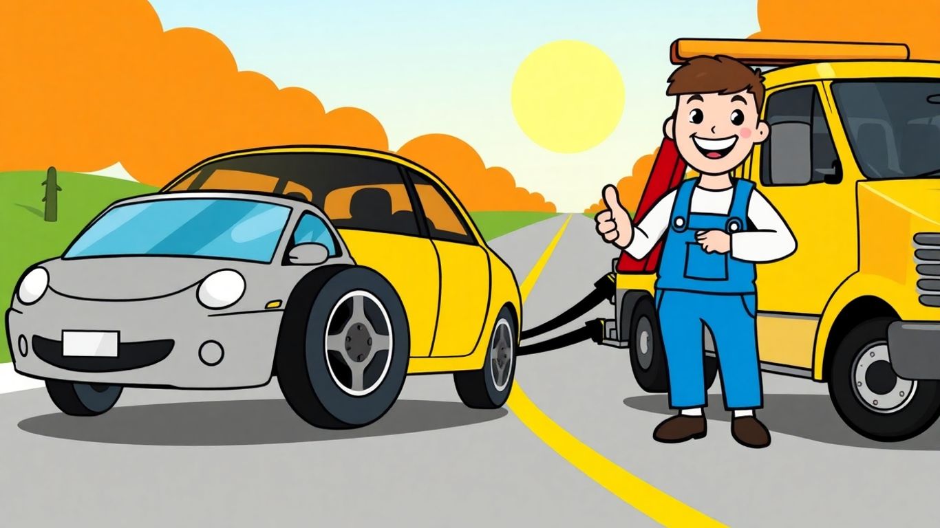 Cartoon car repair loan approval