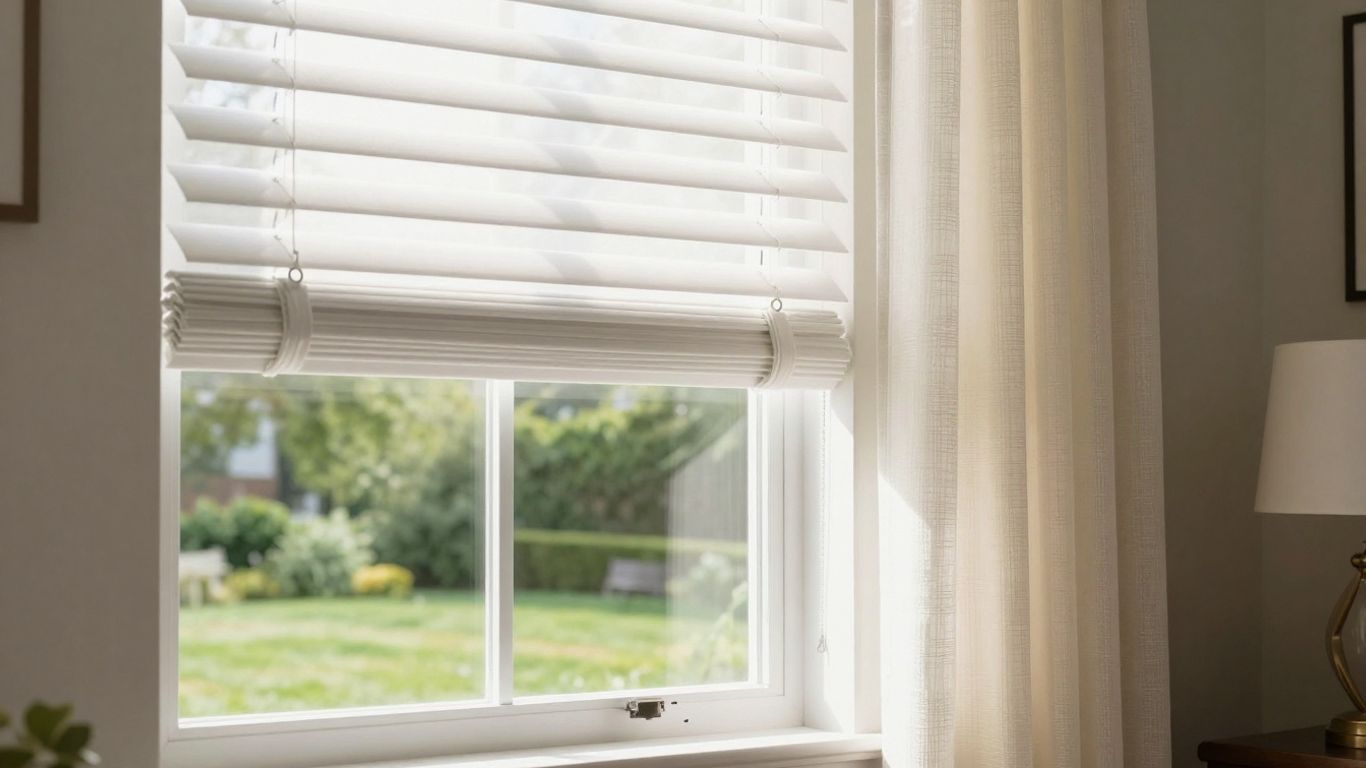 Brownsburg home with elegant blinds and shades.