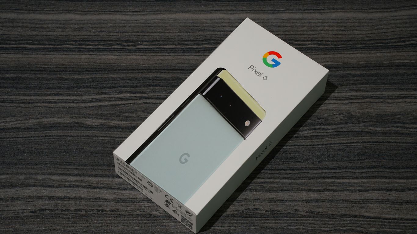 a box with a cell phone inside of it