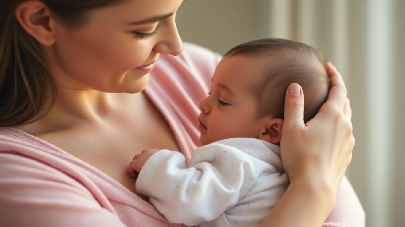Mère et bébé, connexion douce et naturelle.