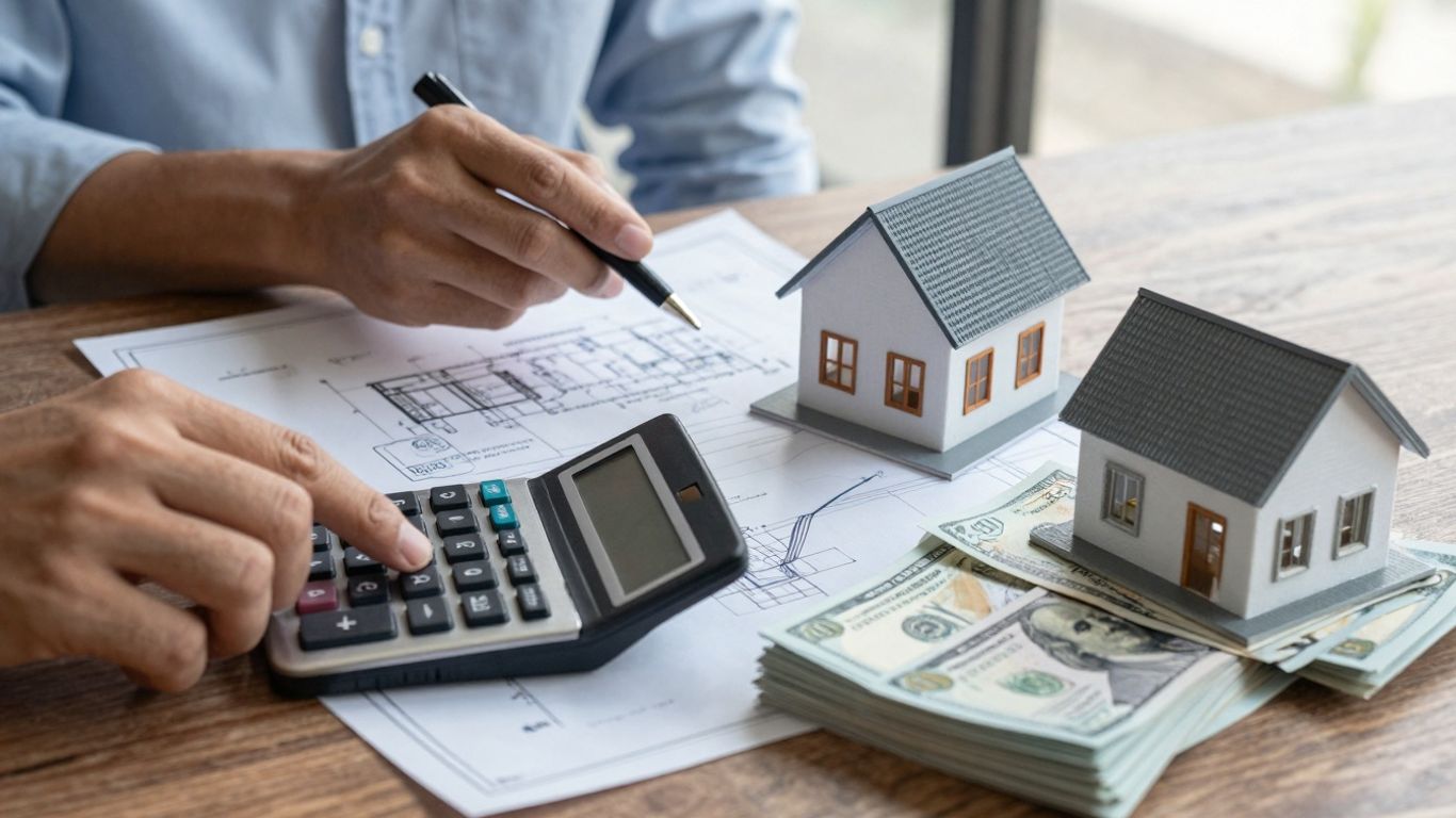 Real estate investor planning BRRRR strategy with cash and house model.