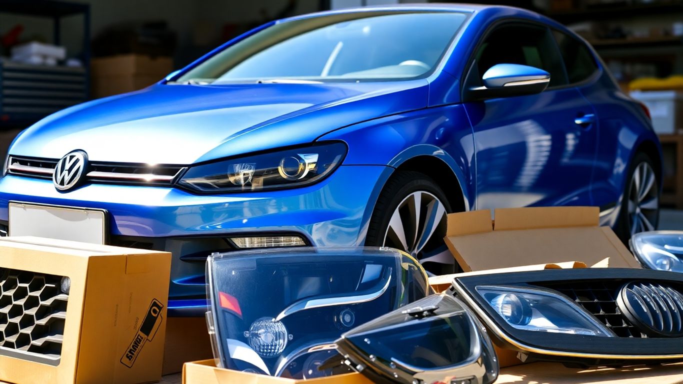 Volkswagen Scirocco with spare parts