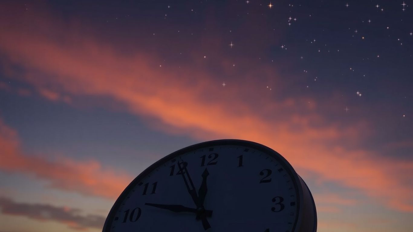 Horloge indiquant une heure plus tôt dans la soirée.