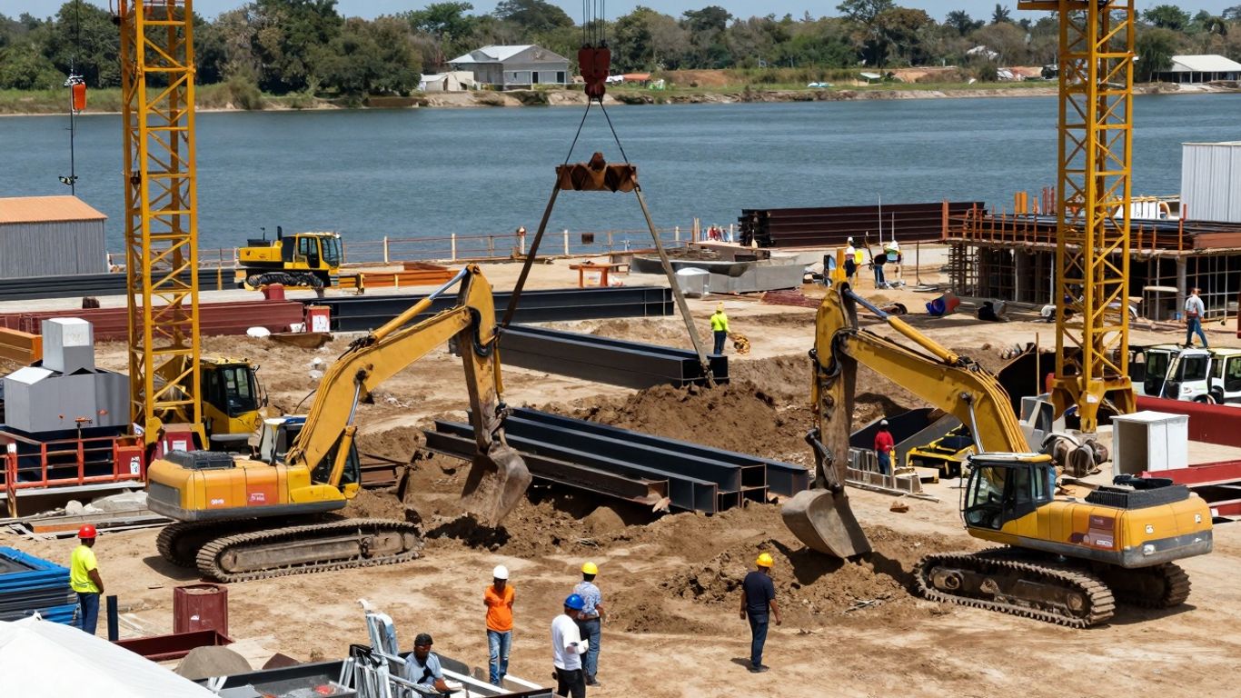 Heavy civil construction for water infrastructure project.