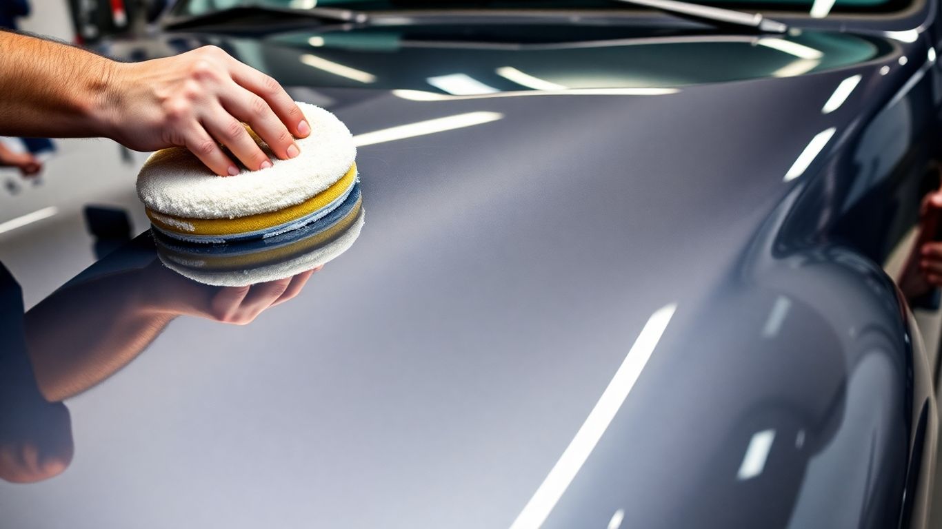 Caminhão com pintura cristalizada brilhando intensamente.