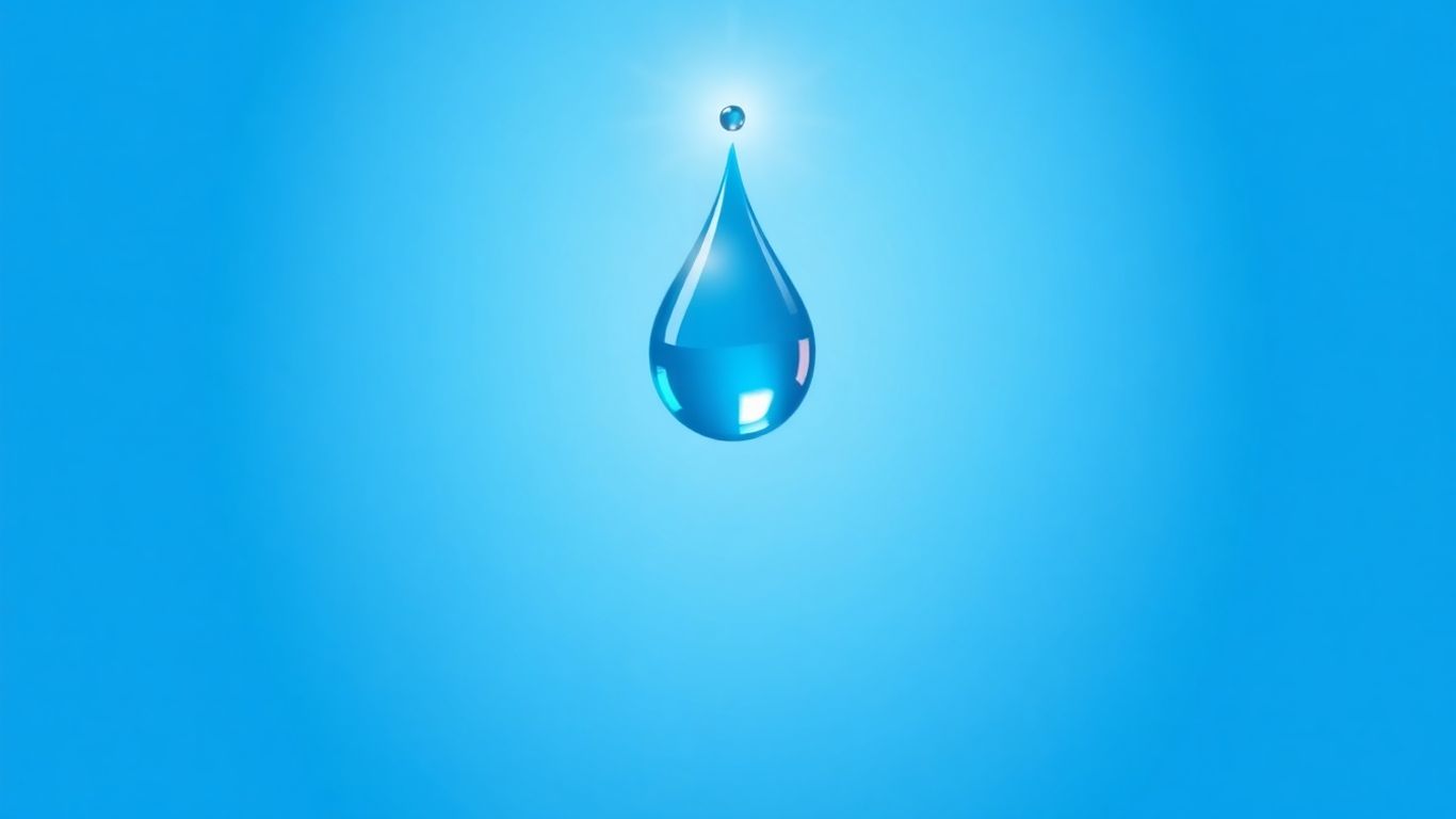 Water droplet above a house, symbolizing utilities.