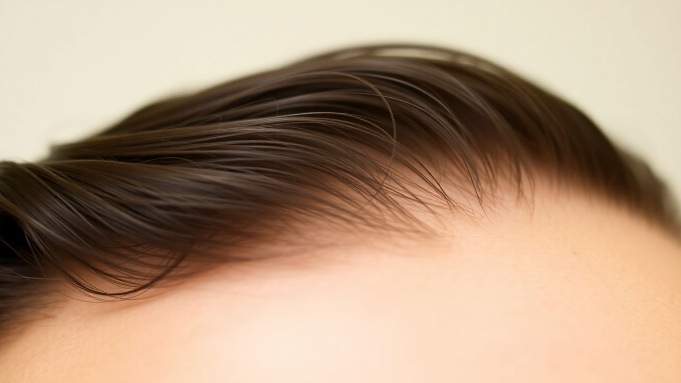 Cabelo crescendo em couro cabeludo tratado para alopecia.