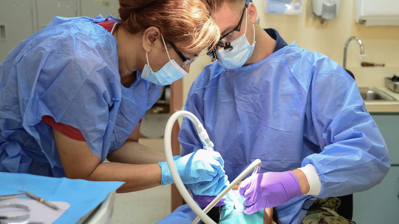 student in dental school