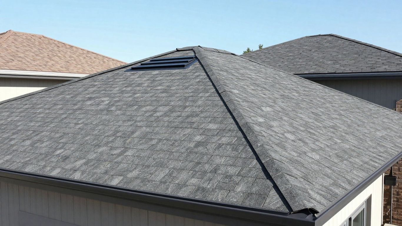 Roof ridge vent on a residential home.