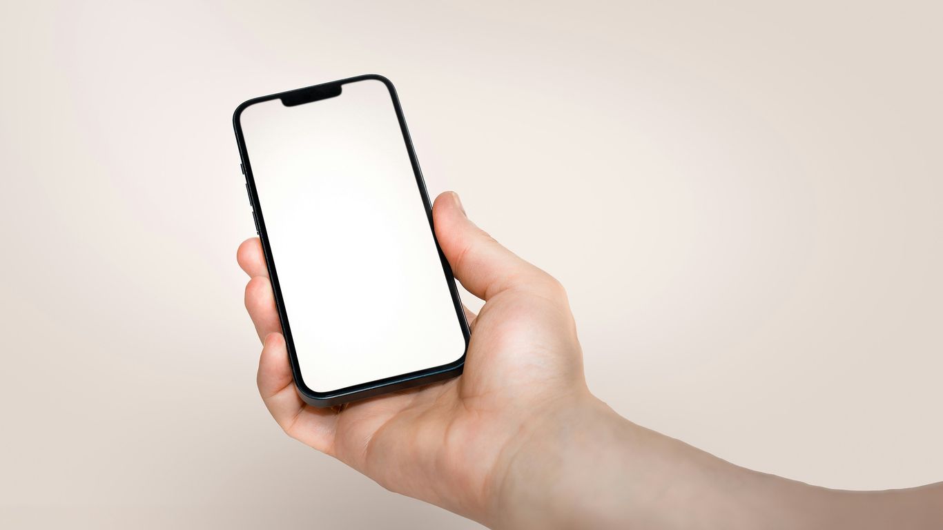 a person holding a cell phone in their hand