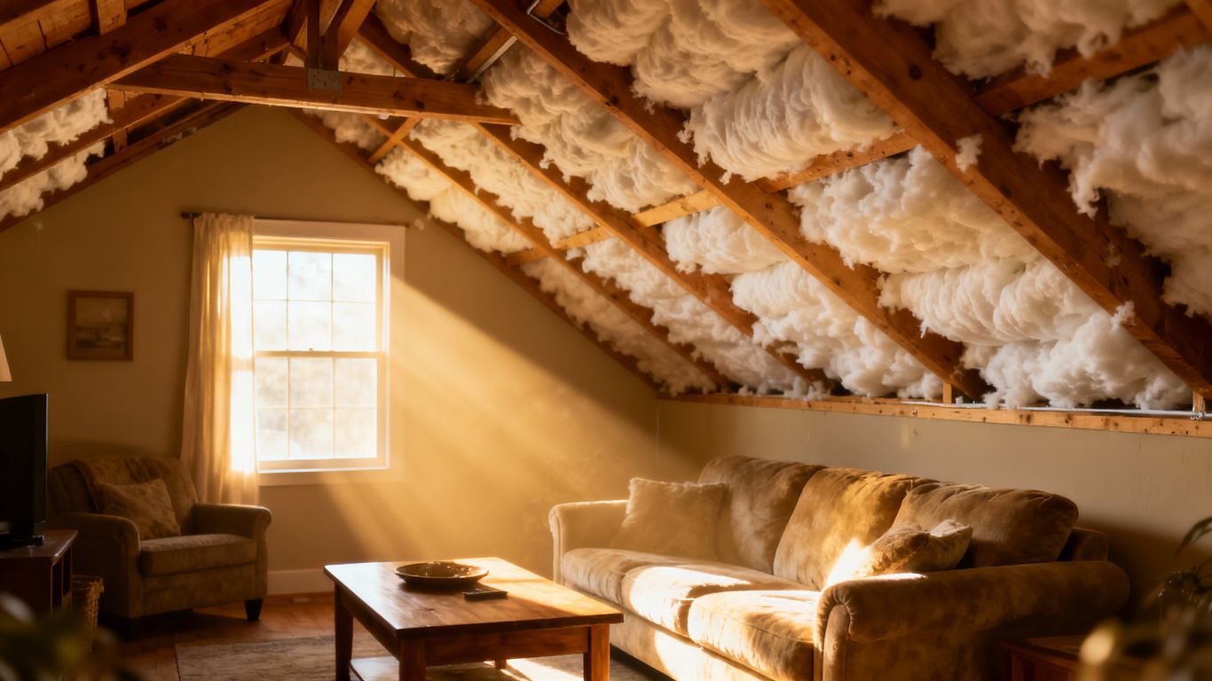 Home insulation improving heater efficiency
