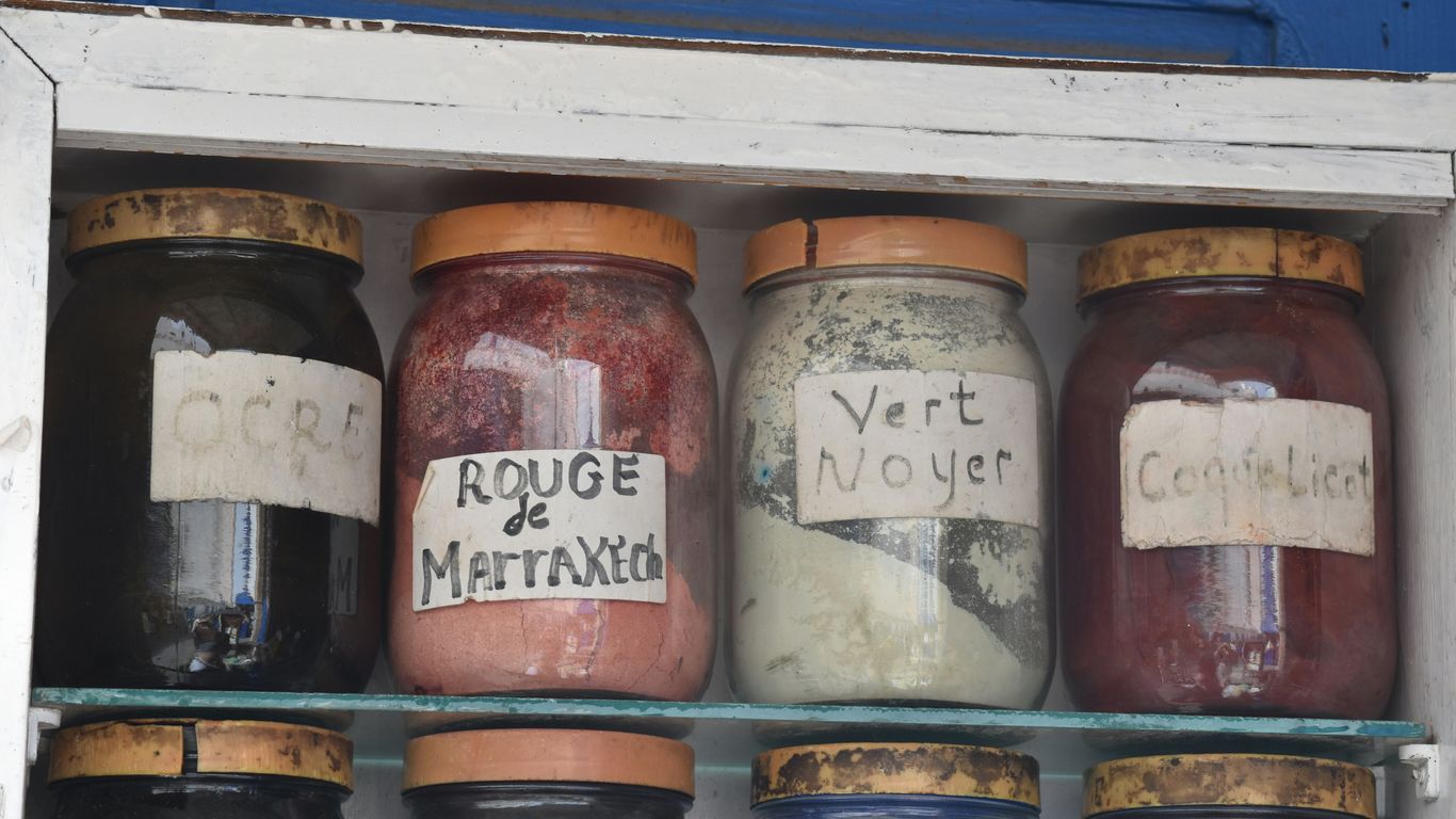 glass mason jars on rack
