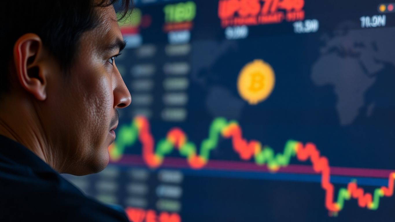 Crypto investor contemplating digital assets