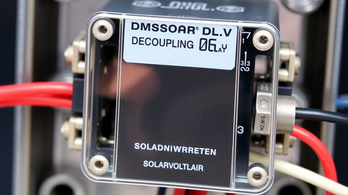Photovoltaic disconnection relay: components and connections