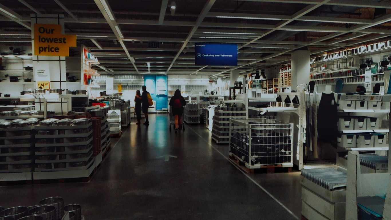 A large warehouse filled with lots of items