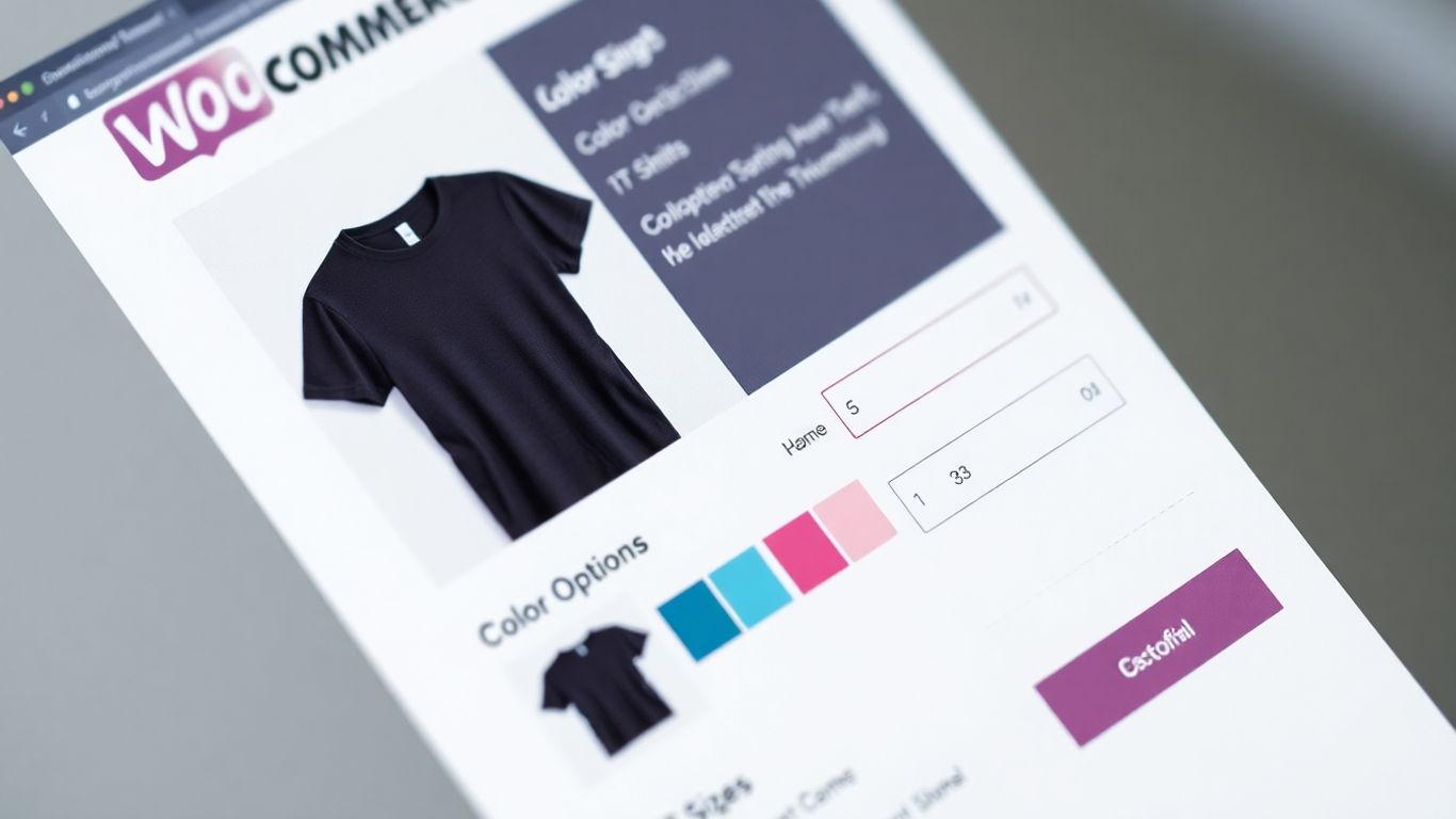 WooCommerce variable product options on a webpage.