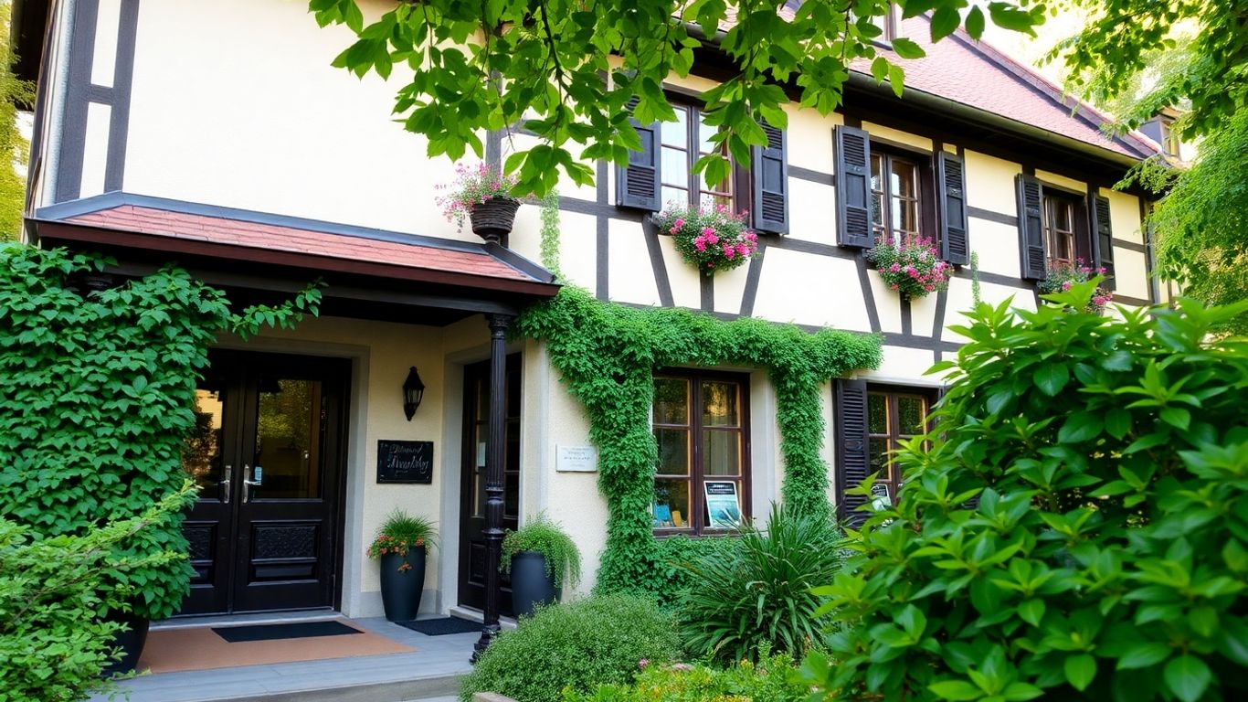 Hotel in Karlsruhe Durlach-Aue mit Grünflächen