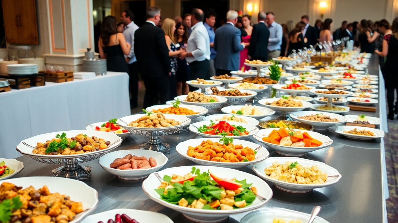 อาหารชุดจัดเลี้ยงสวยงามน่าประทับใจ