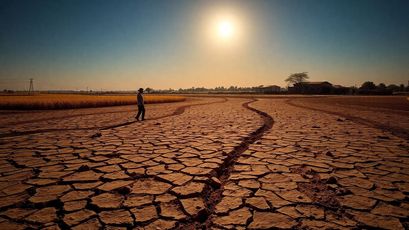 فلاح يعاني من نقص المياه في تينركوك