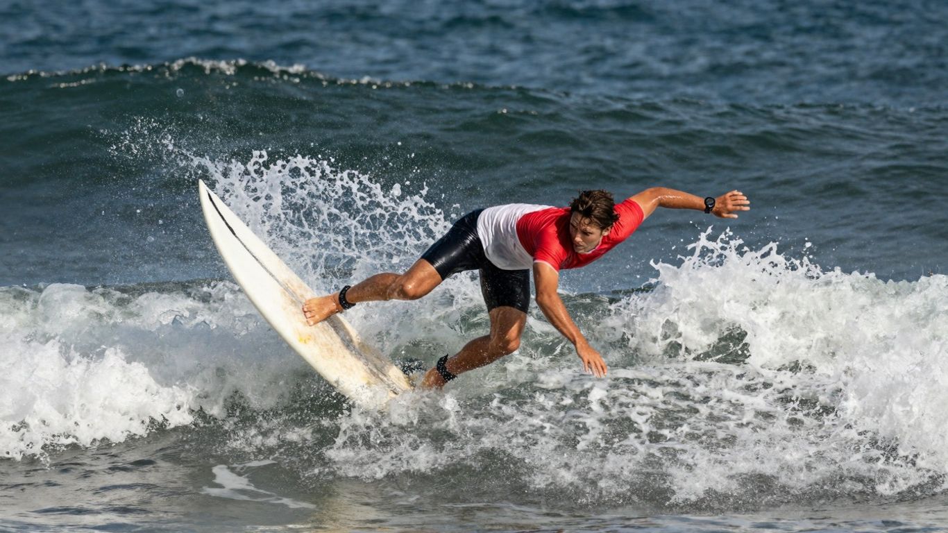 Surfer erholt sich nach einem Wipeout im Wasser
