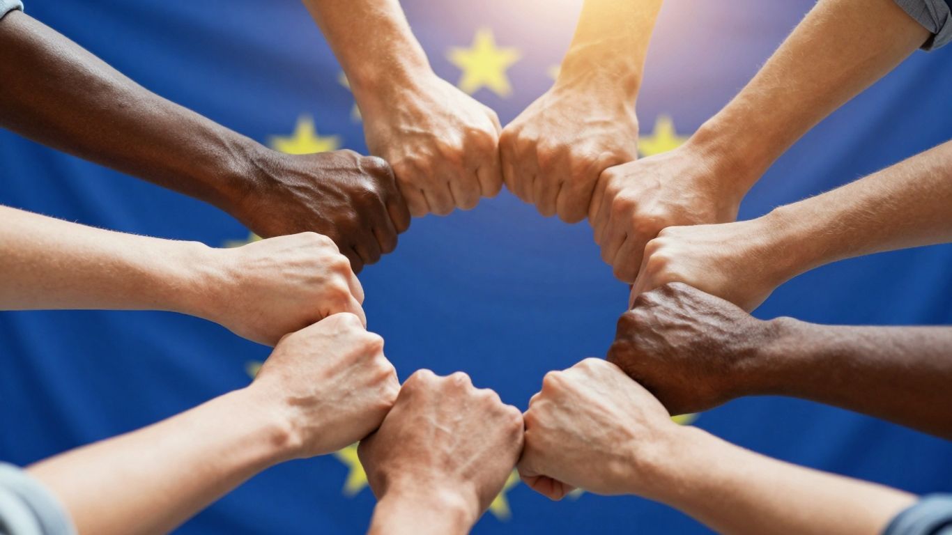Europäische Union Hände Partnerschaft Wachstum
