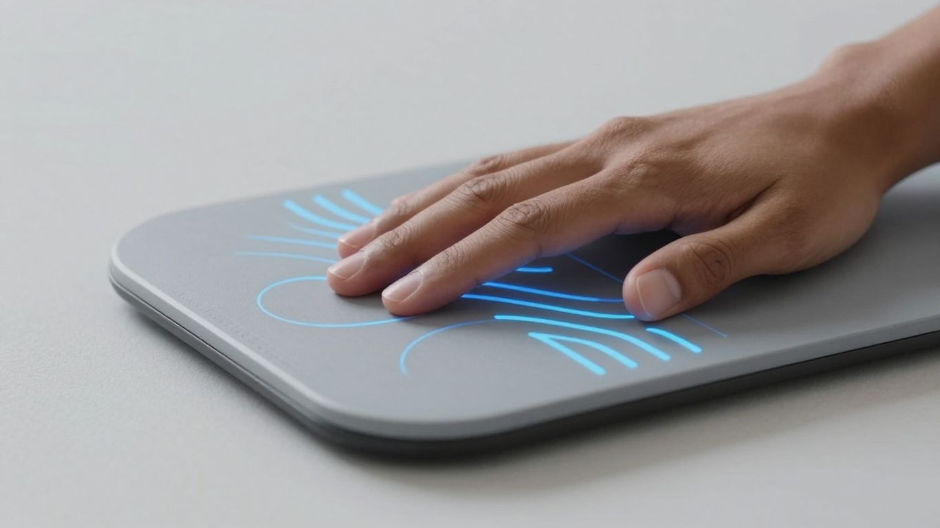 Gary Brecka PEMF mat with glowing blue lines.