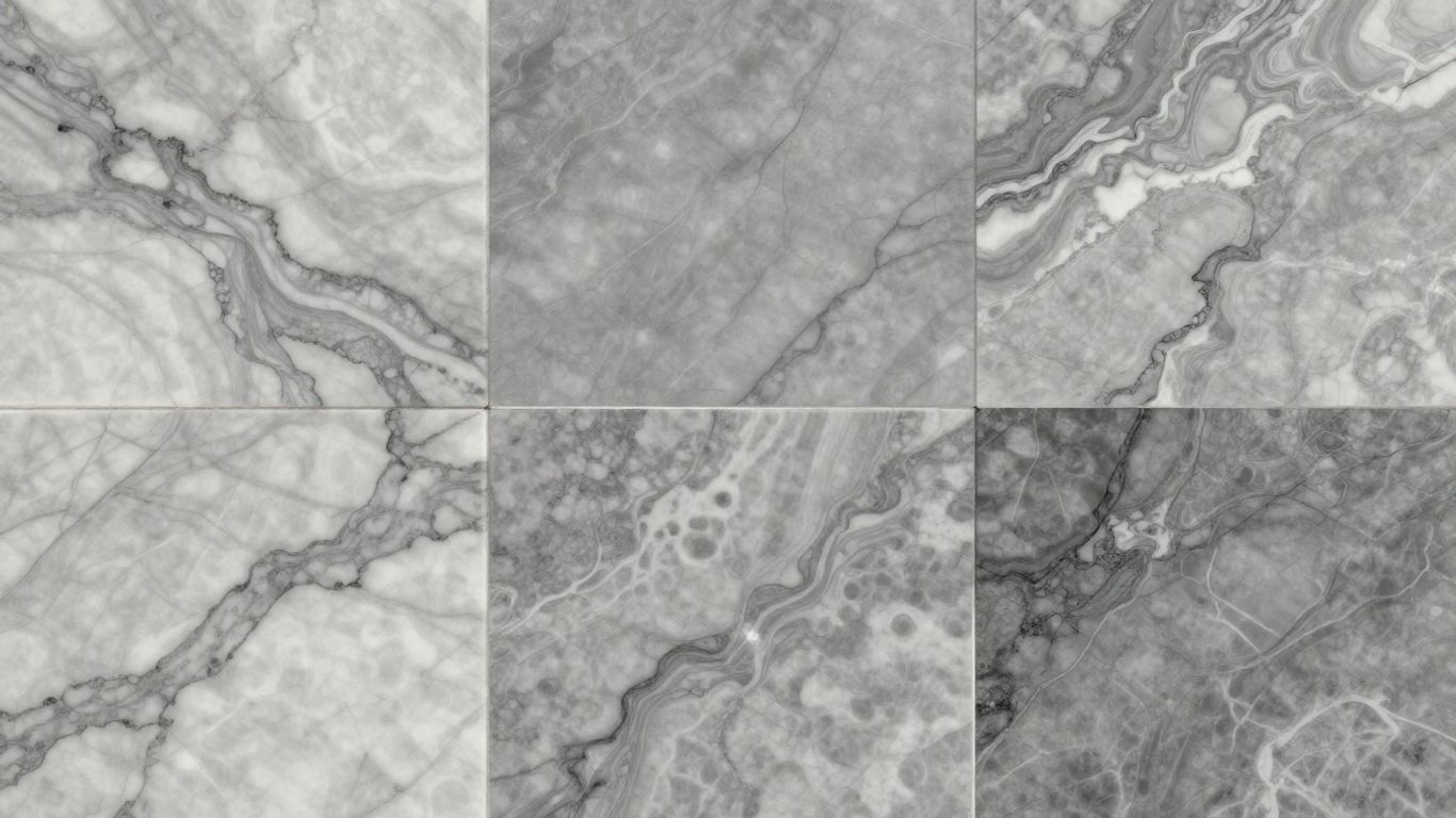 Sketch of elegant marble slabs with intricate veining.