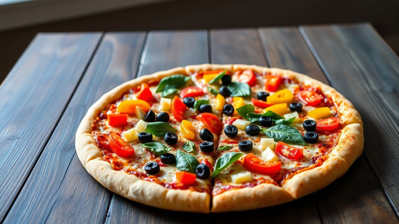 Gluten-free Domino's veggie pizza with fresh toppings.