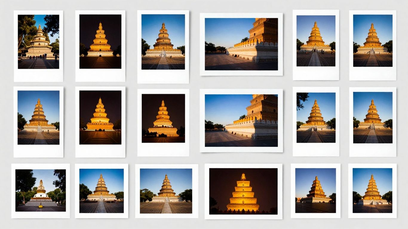 Verschillende standaard fotoformaat afdrukken op een rij.