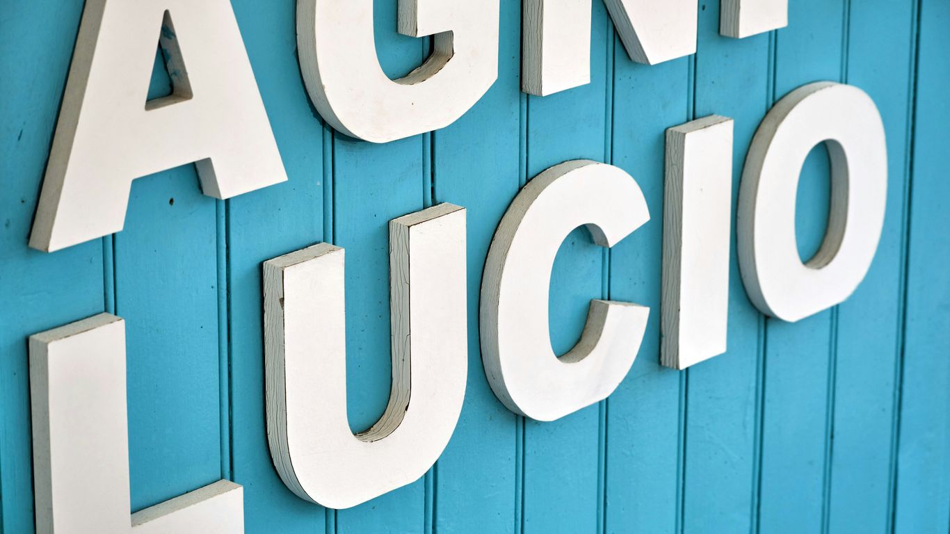 blue and white wooden door