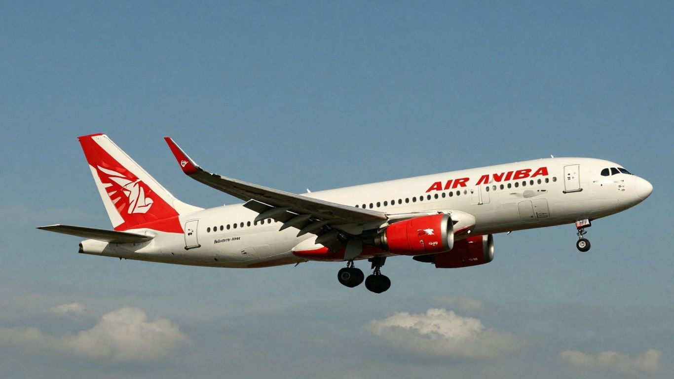 Air India plane flying in the sky