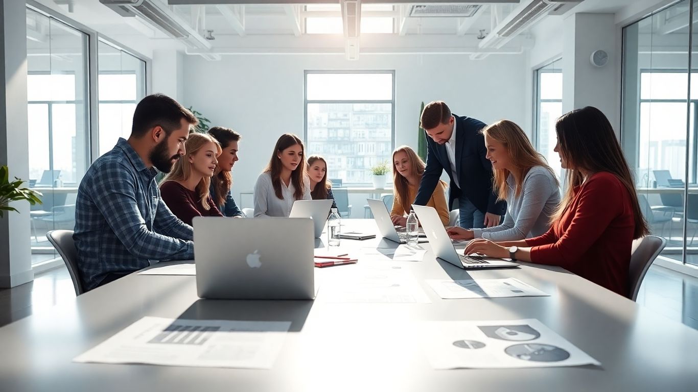 Team designing an e-commerce website for 2025.