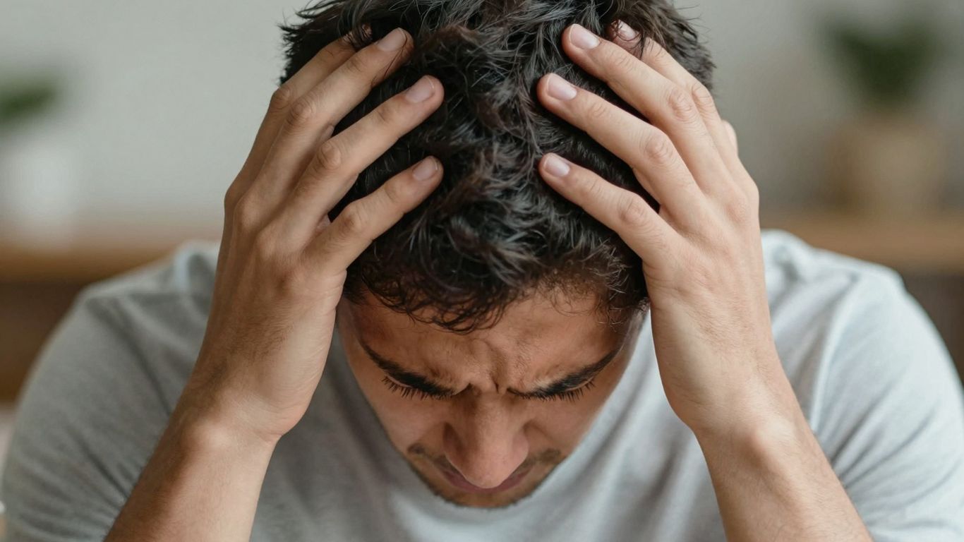 Person experiencing migraine pain