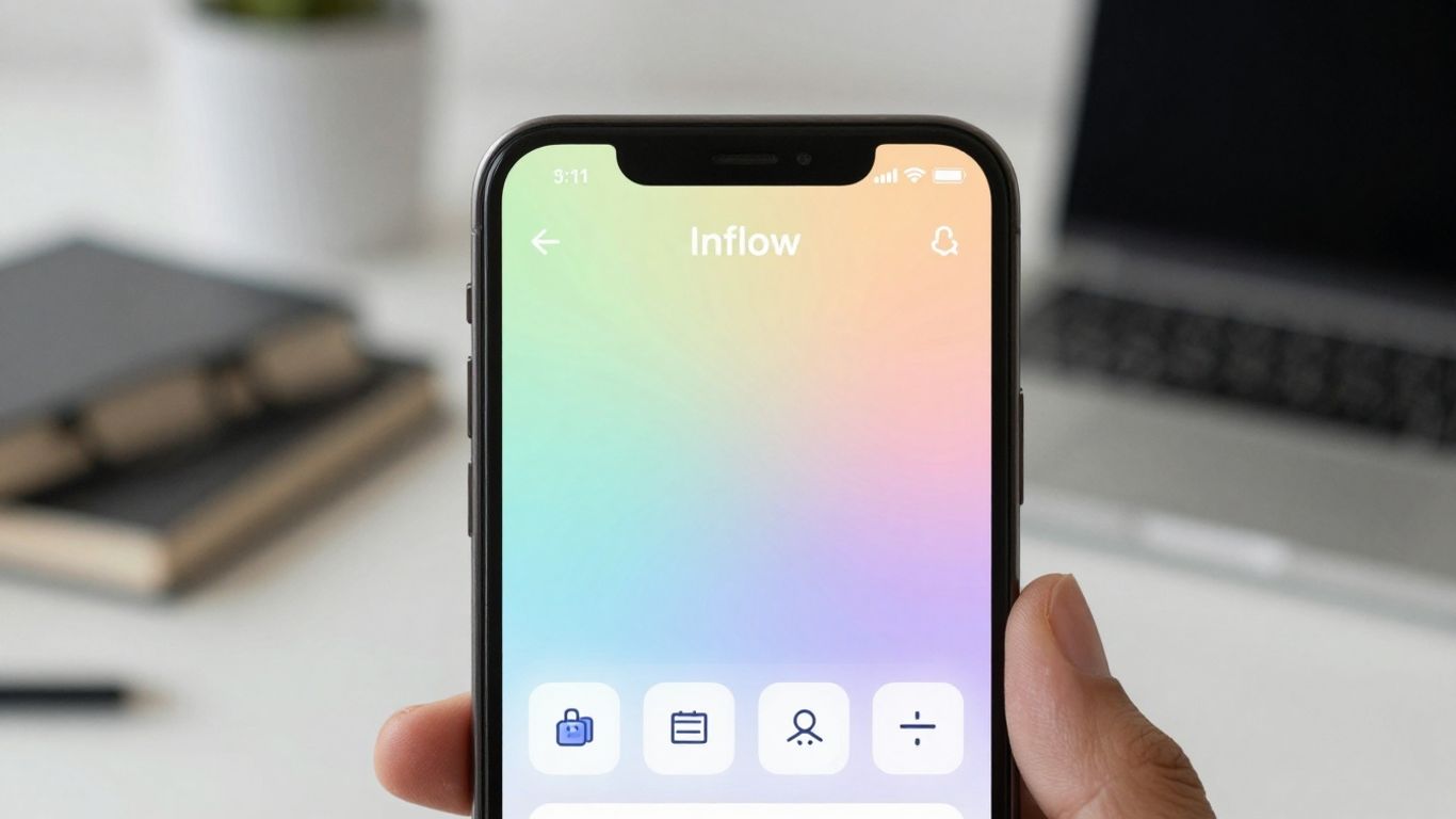 Inflow app timer on a smartphone screen.