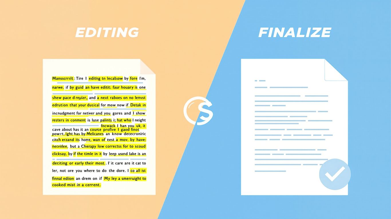 Manuscript and polished document comparison