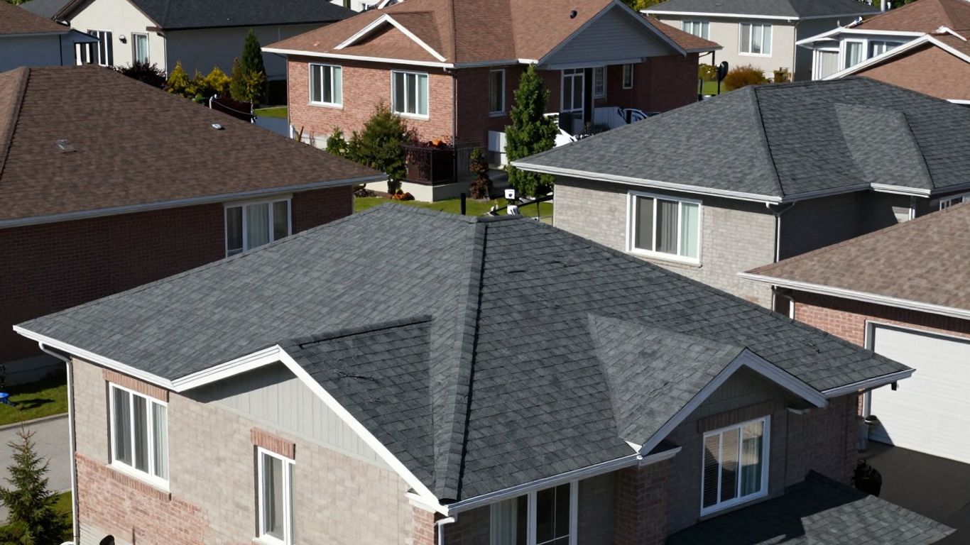 House with new roof in Mississauga neighborhood.
